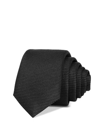 Hugo Boss Geometric Skinny Tie In Black