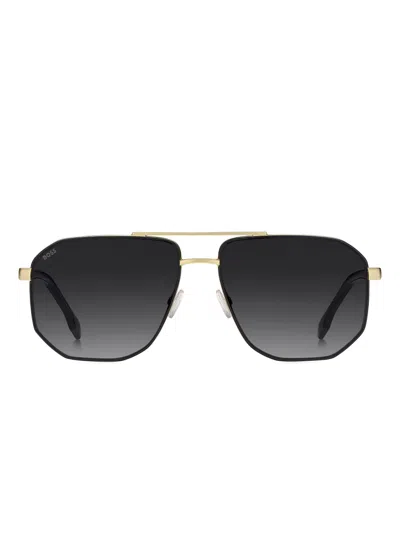 Hugo Boss Geometric Sunglasses In Black