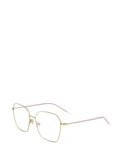 Hugo Boss Geometric-frame Glasses In Gold