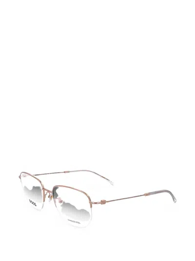Hugo Boss Geometric-frame Glasses In Gold