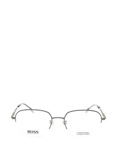 Hugo Boss Geometric-frame Glasses In Transparent