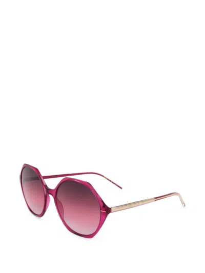 Hugo Boss Geometric-frame Sunglasses In Pink