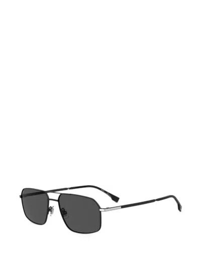 Hugo Boss Geometric-frame Sunglasses In Black
