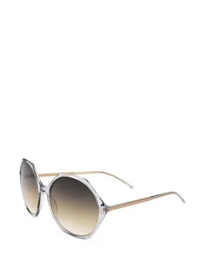 Hugo Boss Geometric-frame Sunglasses In Brown