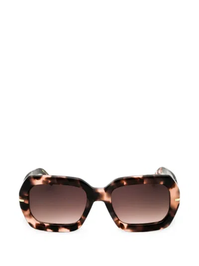 Hugo Boss Geometric-frame Sunglasses In Blue