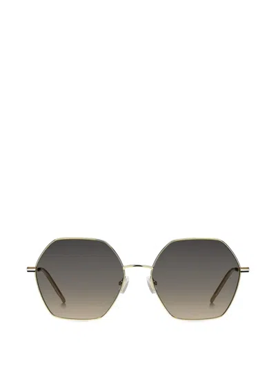 Hugo Boss Geometric-frame Sunglasses In Gold