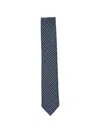 Hugo Boss Geometric-pattern Tie In Blue