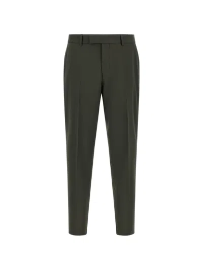 Hugo Boss George 263 Tapered-fit Tailored Trousers In Green