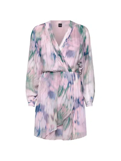 Hugo Boss Georgette Dress In Pink