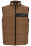 HUGO BOSS GILET TRAPUNTATO VERDE IN POLIESTERE RICICLATO CON ZIP