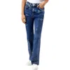 Hugo Boss Gilissi Womens Embellished Denim Straight Leg Jeans