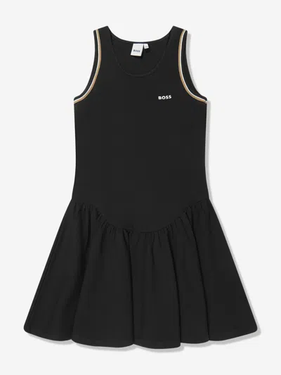 Hugo Boss Kids' Girls Sleeveless Milano Dress In Black