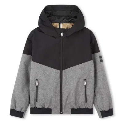 Hugo Boss Kids' Giubbino Con Logo In Black