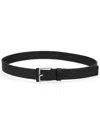 Hugo Boss Black Solid Buckle Belt In Black