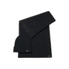 Hugo Boss Glittery-effect Beanie Hat And Scarf Gift Set In Black
