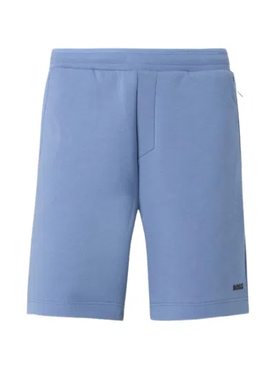 Hugo Boss Globe Shorts In Blue
