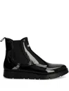 Hugo Boss Block-heel Chelsea Boots In Faux Leather In Black