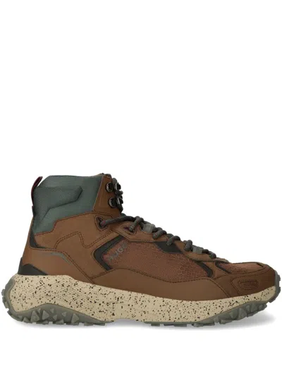 Hugo Boss Go1st Boots In Brown