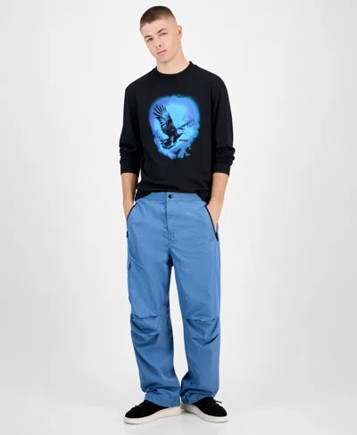 Hugo Boss Gokla Straight Fit Pleated-knee Pants In Blue