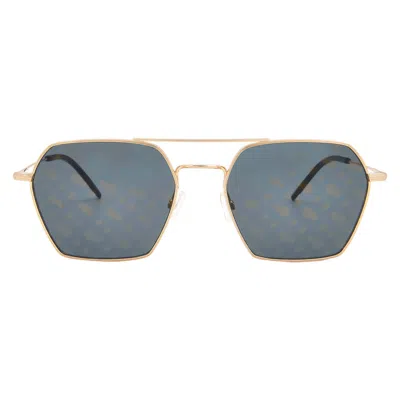 Hugo Boss Gold Decor Navigator Ladies Sunglasses Boss 1533/s 0000/7y 54 In Blue