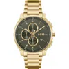 Hugo Boss Gold Stainless Steel Dress Watch In Gold