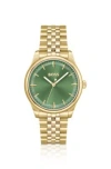 Hugo Boss Women's Graceful Quartz Basic Ionic Plated Thin Gold Steel Watch 36mm In Assorted-pre-pack