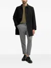 Hugo Boss Gore-tex Button-fastening Coat In Black