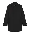 Hugo Boss Gore-tex Button-fastening Coat In Black