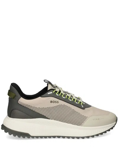 Hugo Boss Boss Sneakers Ttnm Evo_runn_rsgtx Beige Lightweight Breathable Non-slip Men Men In Neutrals