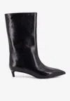 Hugo Boss Gracey 30 Leather Boots In Black