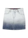 Hugo Boss Gradient-effect Denim Skirt In Blue