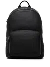 Hugo Boss Rucksack Aus Strukturiertem Leder In Schwarz
