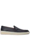 HUGO BOSS GRAINED-LEATHER LOAFERS