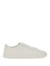 Hugo Boss Boss Grained Leather Sneaker In White