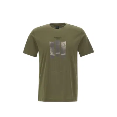 Hugo Boss Graphic Crew Neck T-shirt In Green