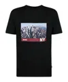 Hugo Boss Graphic-print Cotton T-shirt In Black