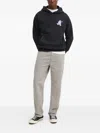 Hugo Boss Graphic-print Hoodie In Black