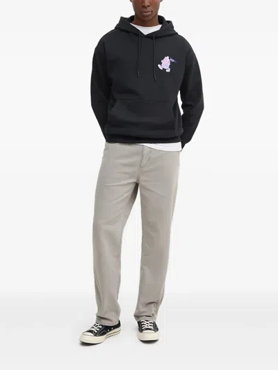 Hugo Boss Graphic-print Hoodie In Black