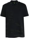Hugo Boss Graphic Print Polo Shirt In 灰色