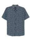 Hugo Boss Boss Roan Ken Short Sleeve Button-up Shirt In Blue