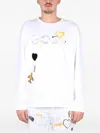 Hugo Boss Boss Salbo Lotus Sweatshirt In White