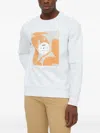 Hugo Boss Graphic-print Sweatshirt In White