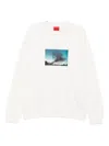 Hugo Boss Graphic-print Sweatshirt In White