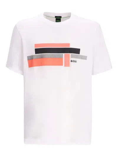 Hugo Boss Graphic-print T-shirt In White