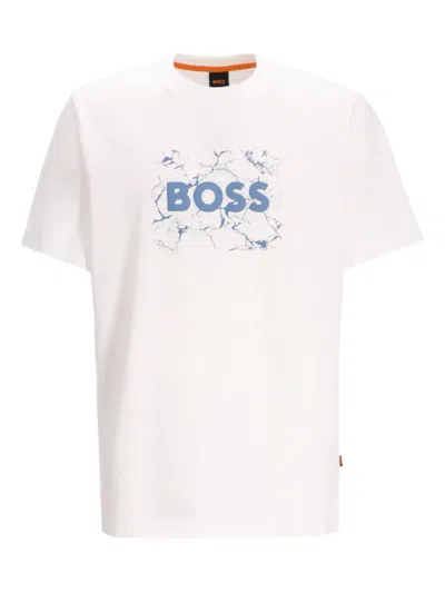 Hugo Boss Graphic-print T-shirt In White