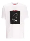 Hugo Boss Cotton Jersey T-shirt With Mixed-print Logo In Neutral