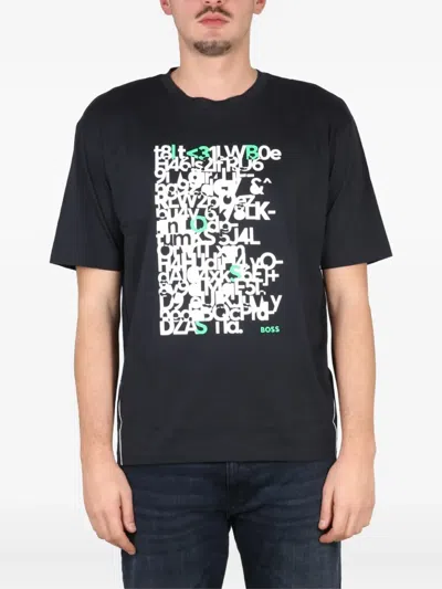 Hugo Boss Graphic-print T-shirt In Black