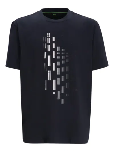 Hugo Boss Graphic-print T-shirt In Blue