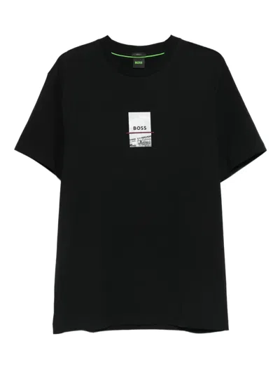 Hugo Boss Graphic-print T-shirt In Black