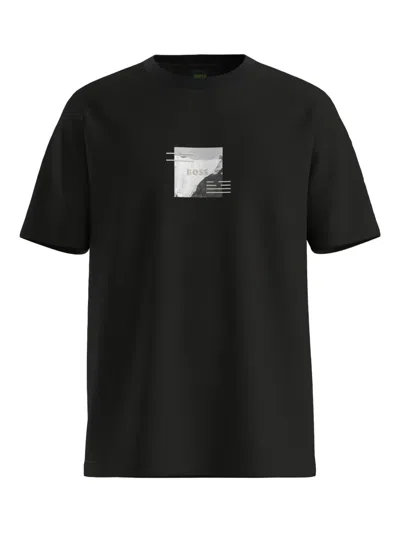 Hugo Boss Graphic-print T-shirt In Black